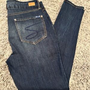 Seven7 Dark Blue Straight Leg Jeans